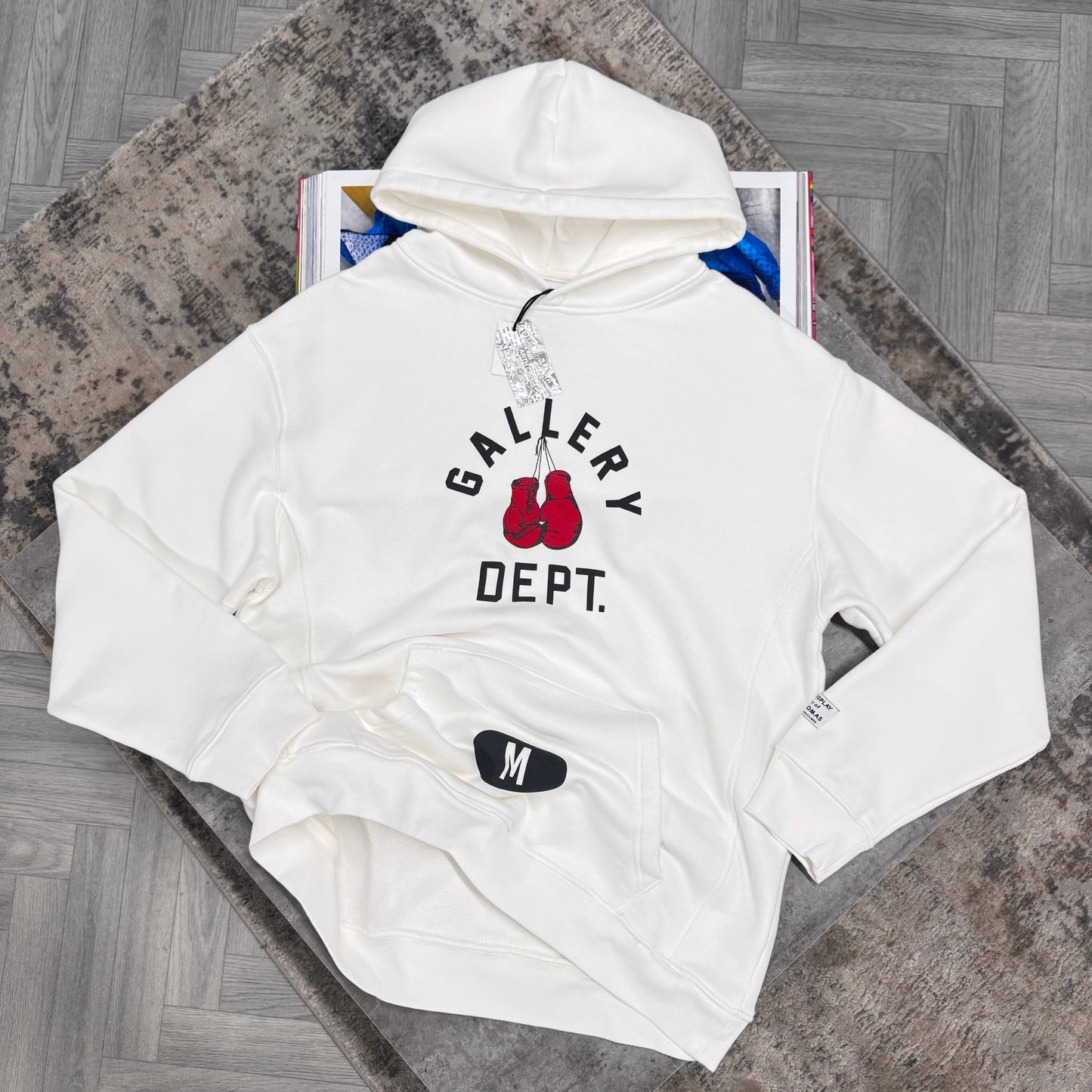 GALLERY D BOXING HOODIE - WHITE