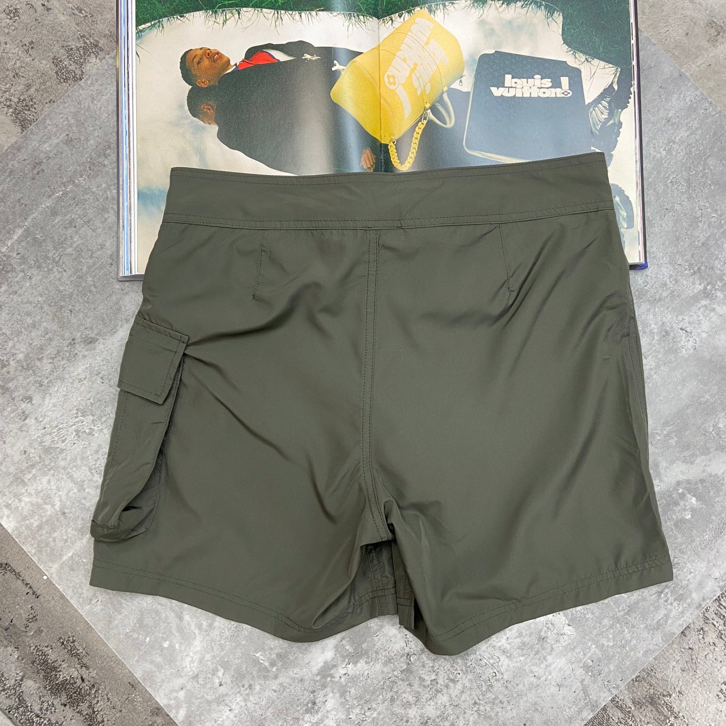 CD LOGO SWIM SHORTS - KHAKI