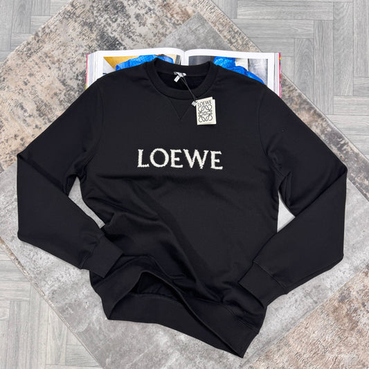 LOEWE CENTRE LOGO JUMPER - BLACK