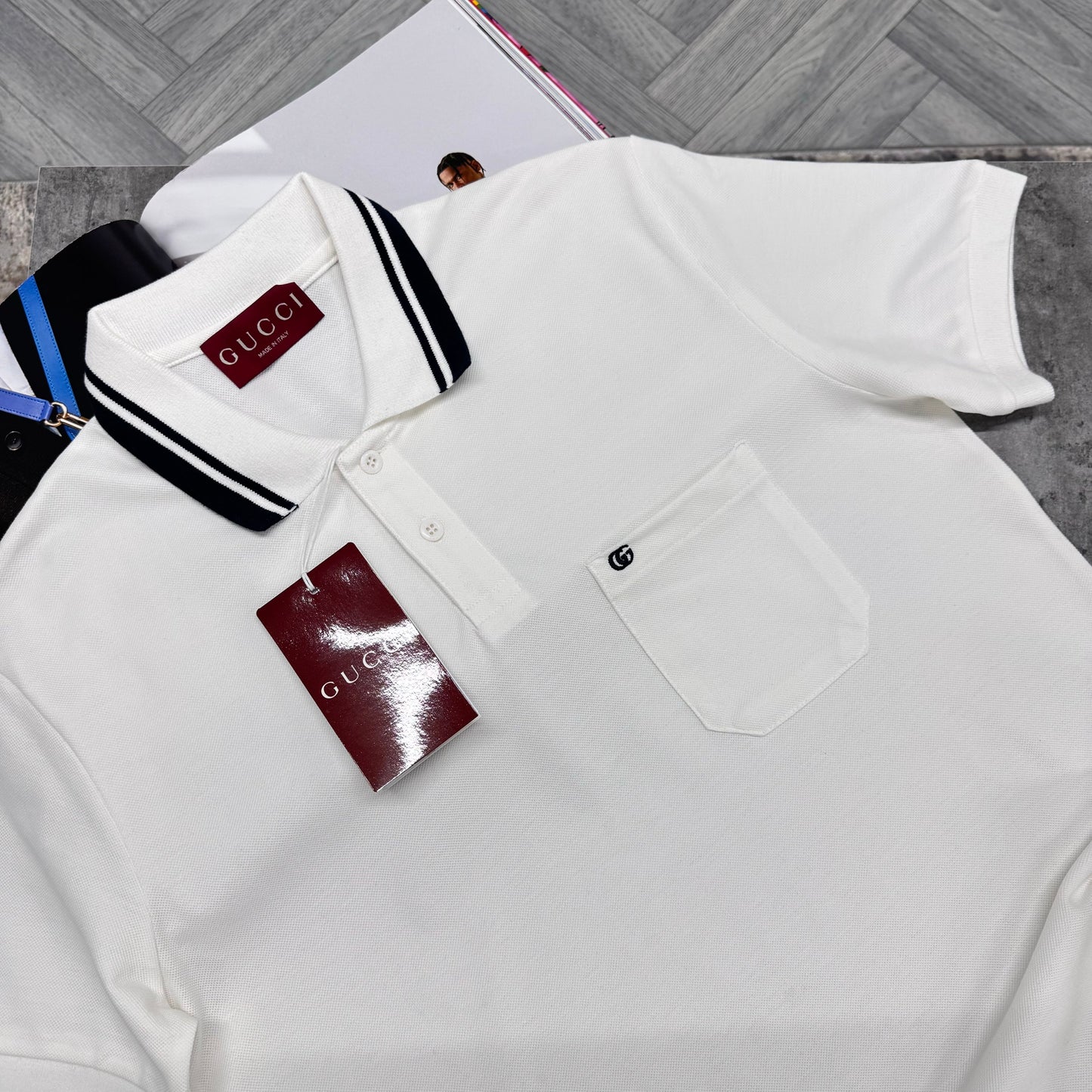 GG POCKET POLO - WHITE