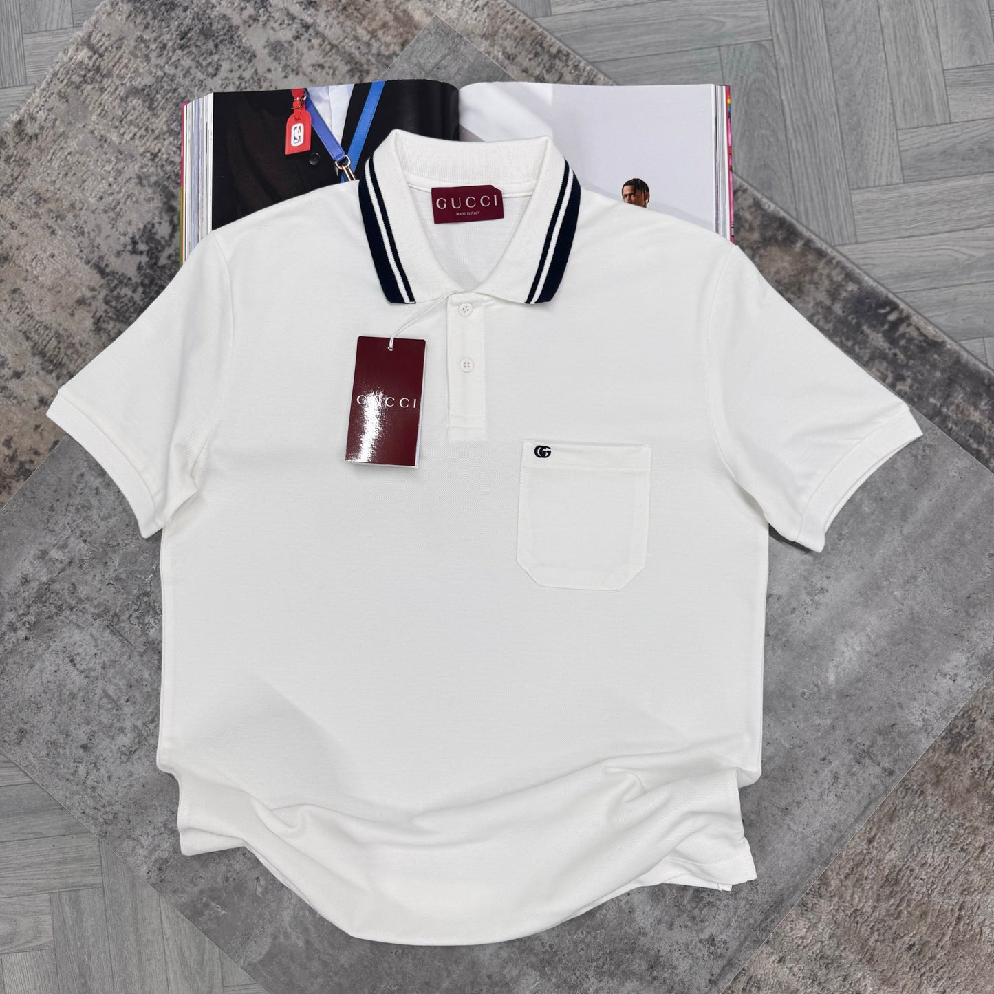 GG POCKET POLO - WHITE