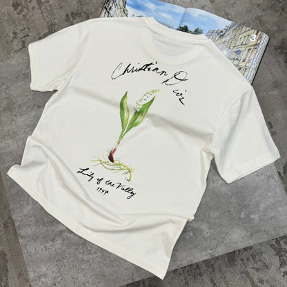 CD LILY OF THE VALLEY T SHIRT - WHITE