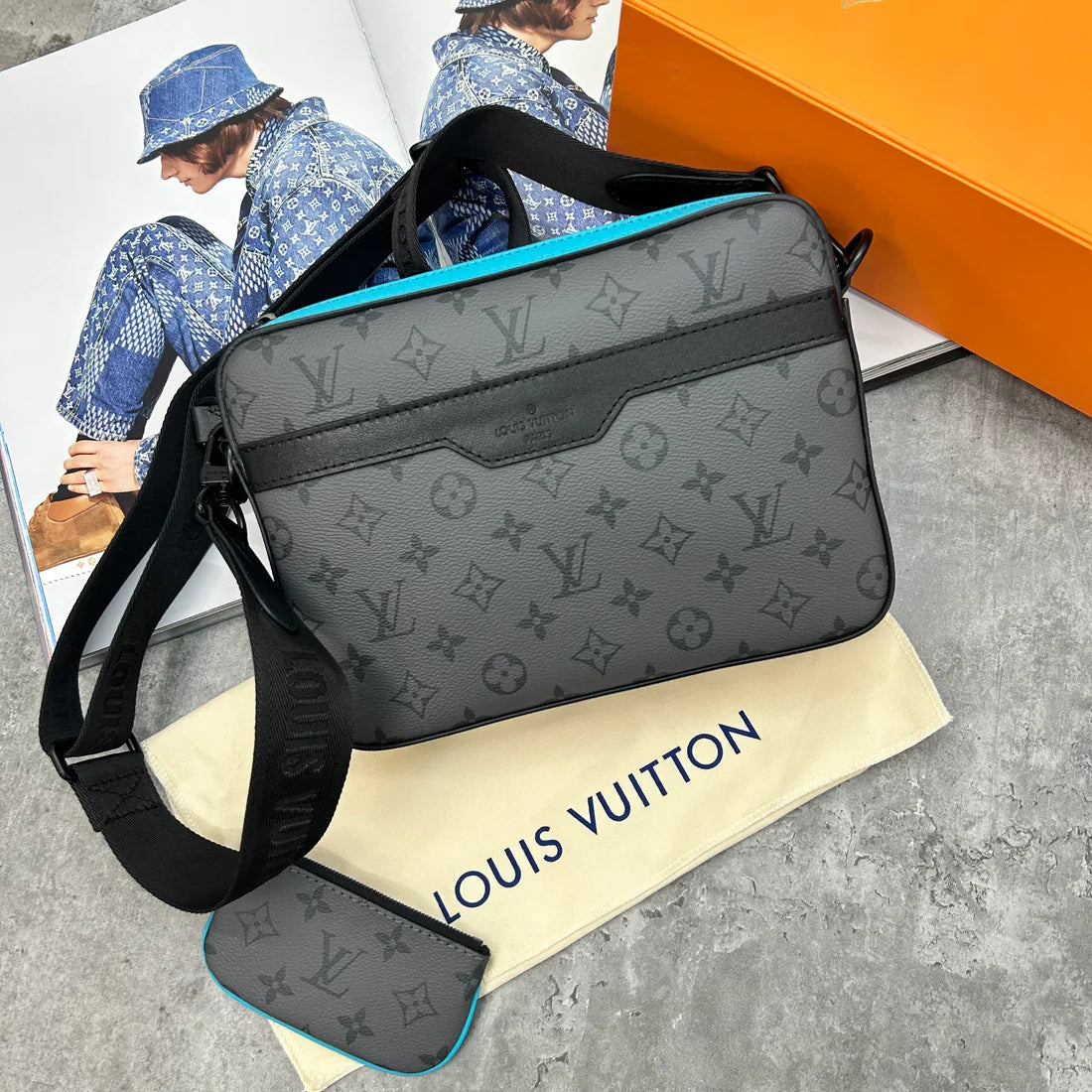 (PRE ORDER) LVE TRIO BAG - GREY / AQUA