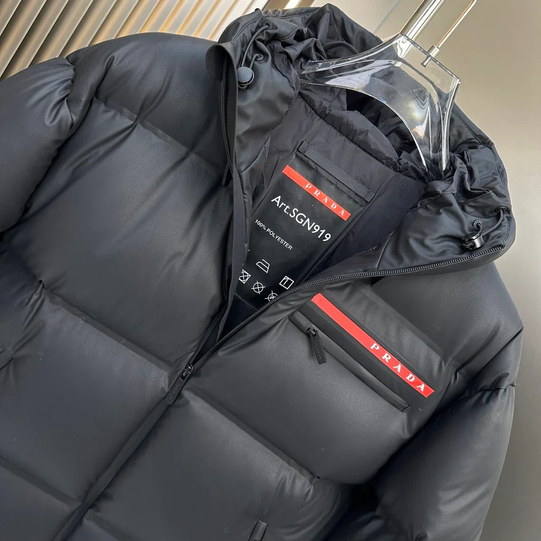 (PRE ORDER) PRADA PUFFER COAT - BLACK