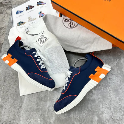 (PRE ORDER) HERMES BOUNCING TRAINERS - NAVY / ORANGE