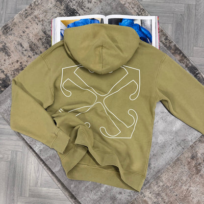 OFF W BUBBLE HOODIE - GREEN