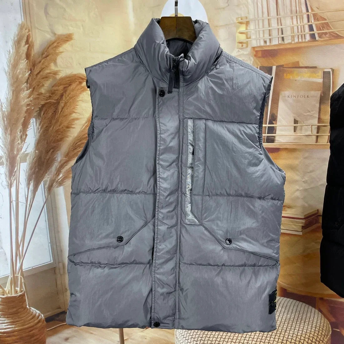 (PRE ORDER) STONEY GILET - BLUE, GREY & BLACK