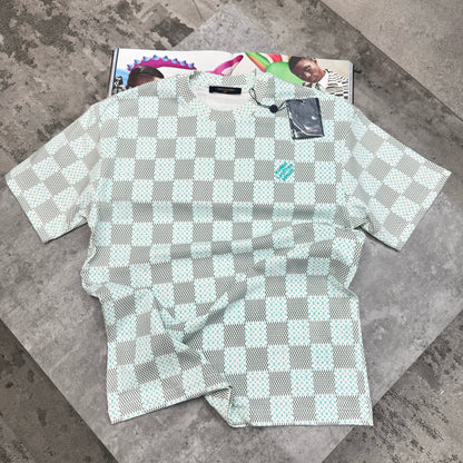 LVE - DAMIER T-SHIRT - WHITE/BLACK/BLUE