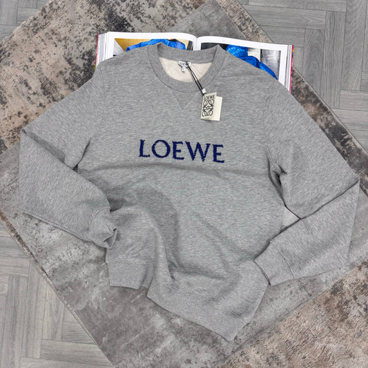 LOEWE CENTRE LOGO JUMPER - GREY