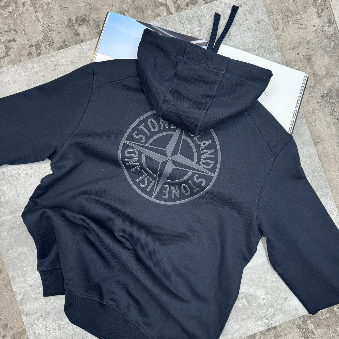 SI - BACK LOGO HOODIE - NAVY