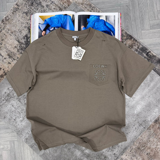 LOEW POCKET T SHIRT - BROWN