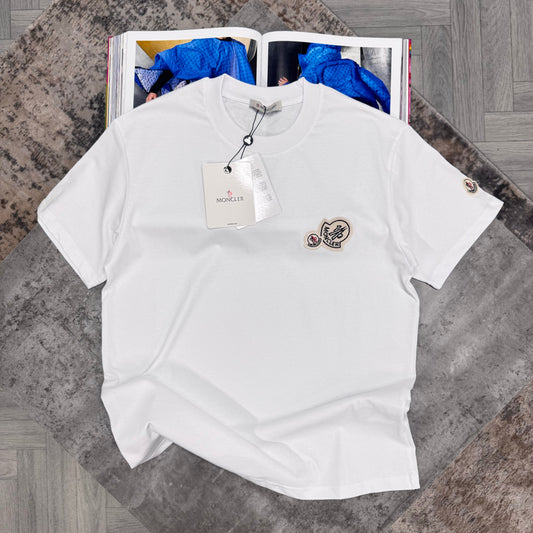 MNCLR DOUBLE BADGE T SHIRT - WHITE