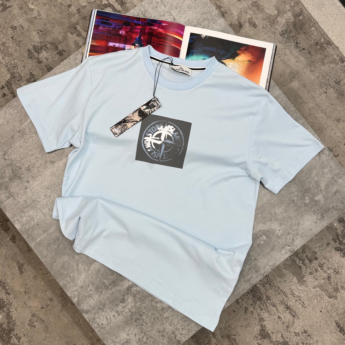 SI - SQUARE LOGO T-SHIRT - LIGHT BLUE