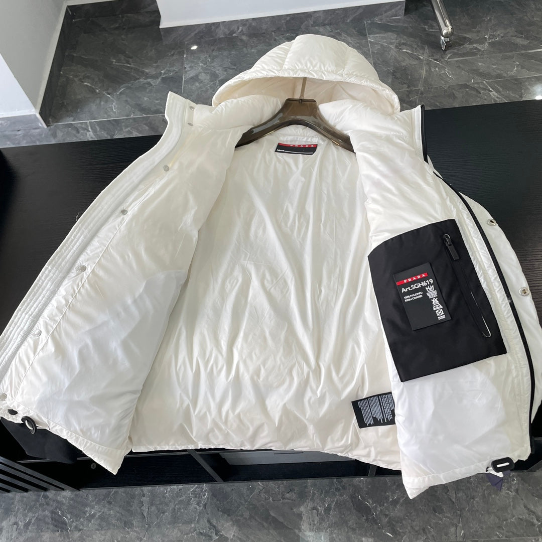 (PRE ORDER) PRADA COAT - BLACK & OFF WHITE