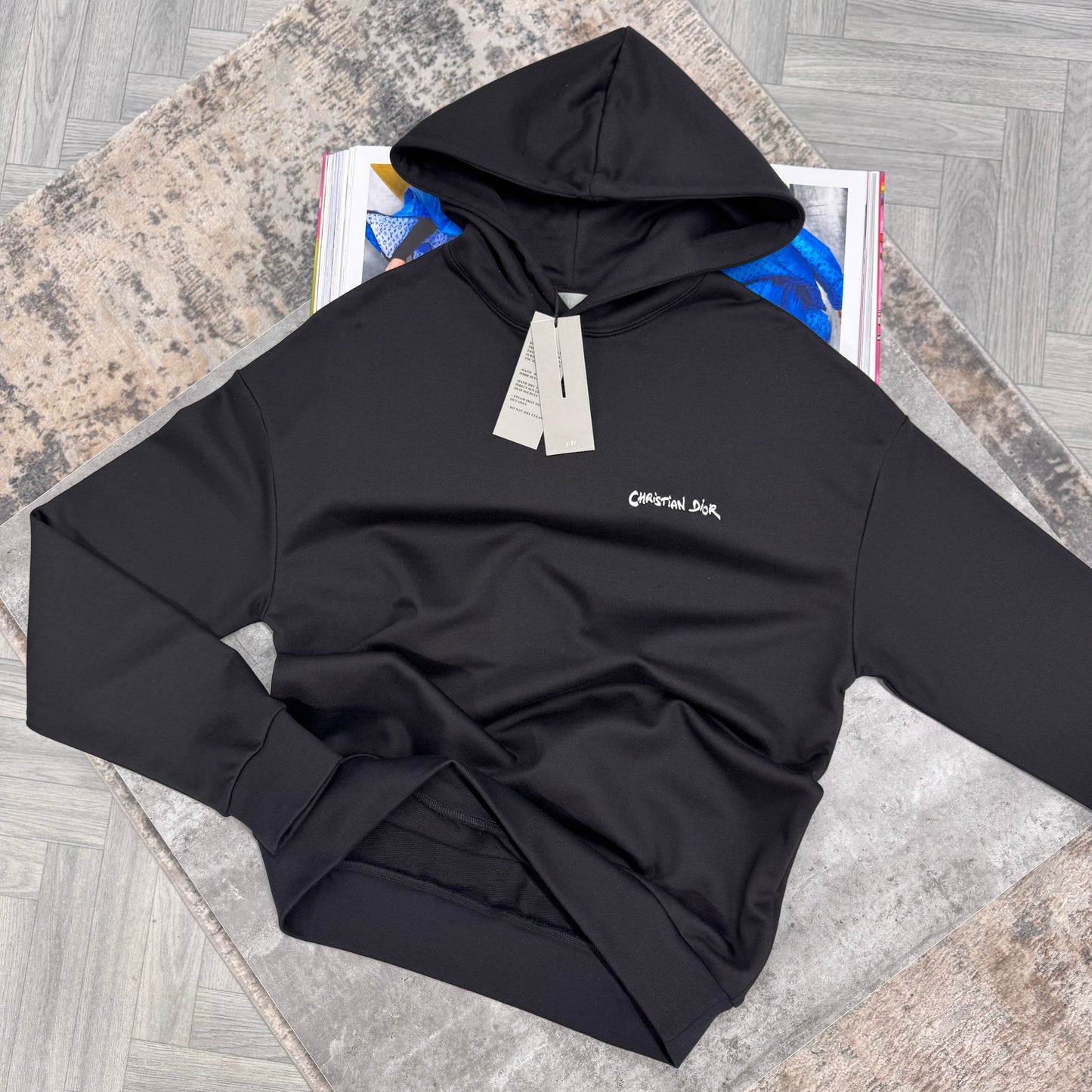 CD SIGNATURE LOGO HOODIE - BLACK