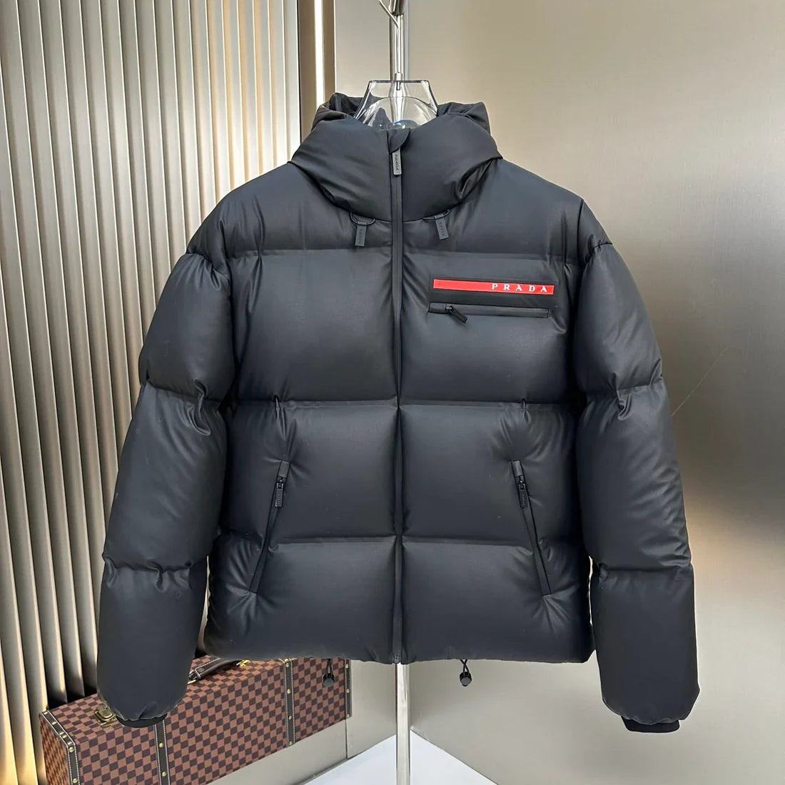 (PRE ORDER) PRADA PUFFER COAT - BLACK