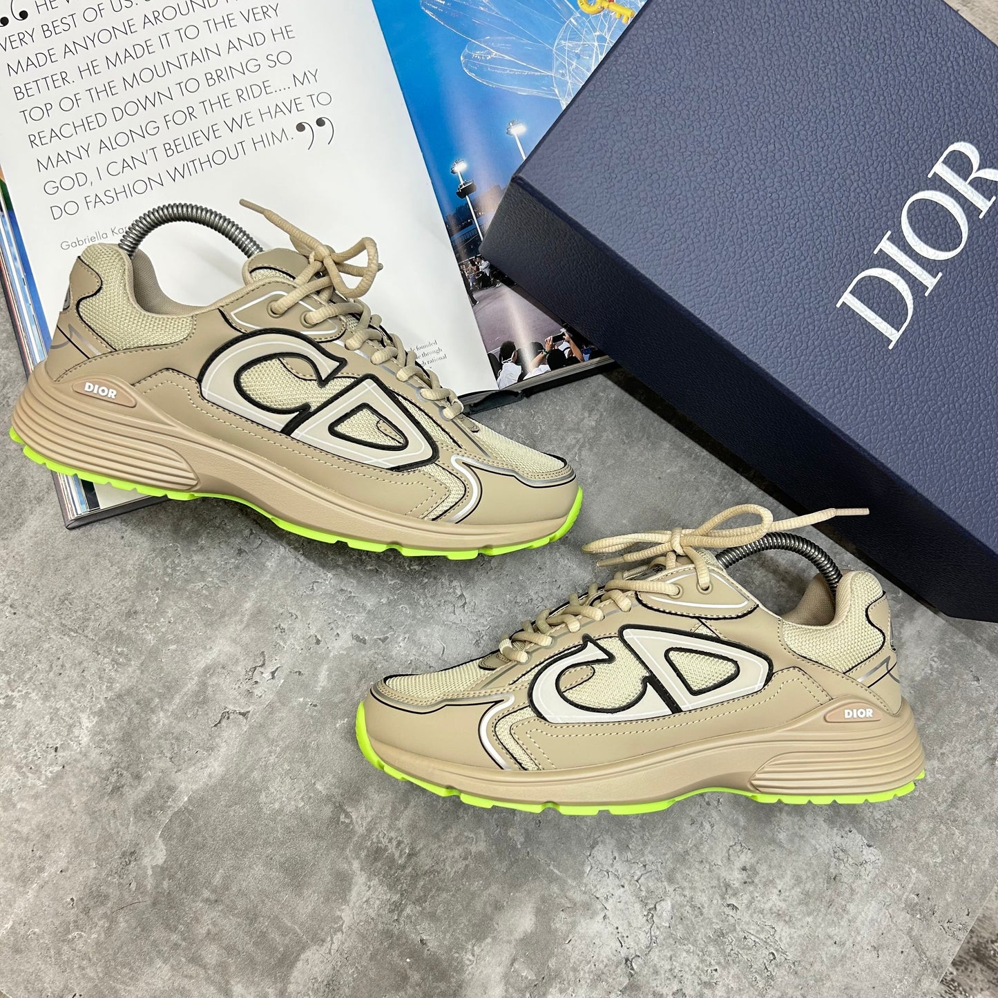 B30 - TRAINER - BEIGE/LIME