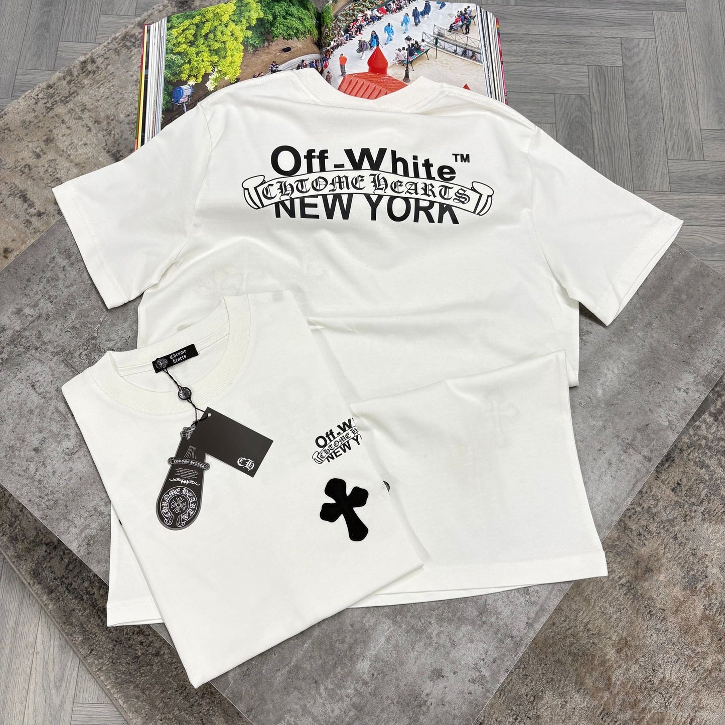 OFF W X CHROME T SHIRT - WHITE