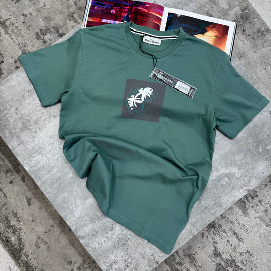 SI - SQUARE LOGO T-SHIRT - SAGE