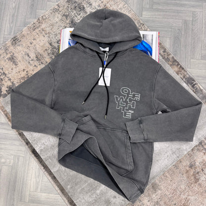 OFF W BUBBLE HOODIE - CHARCOAL