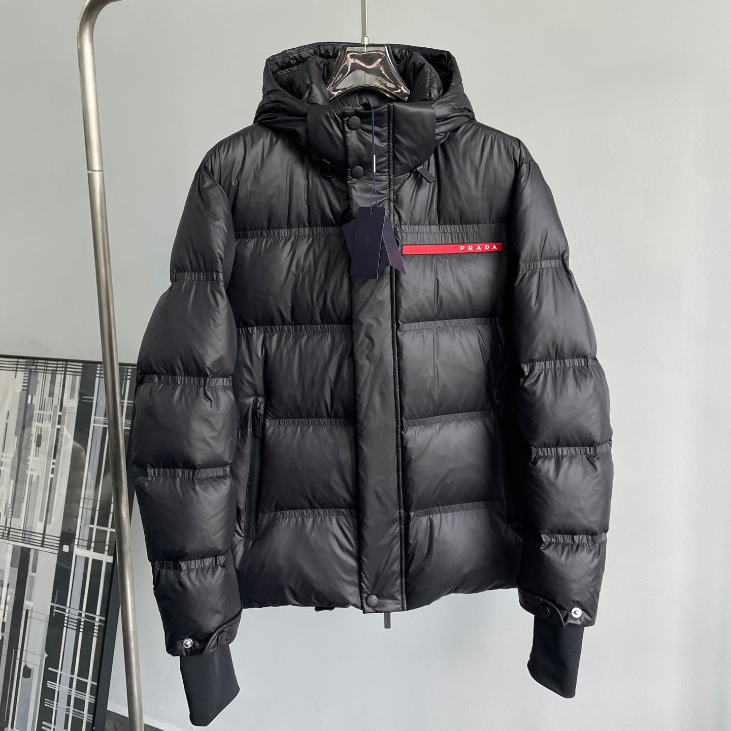 (PRE ORDER) PRADA COAT - BLACK & OFF WHITE