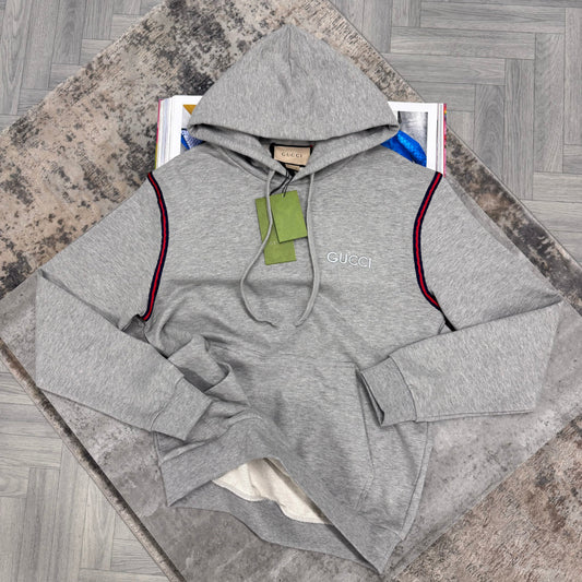 GG LOGO HOODIE - GREY