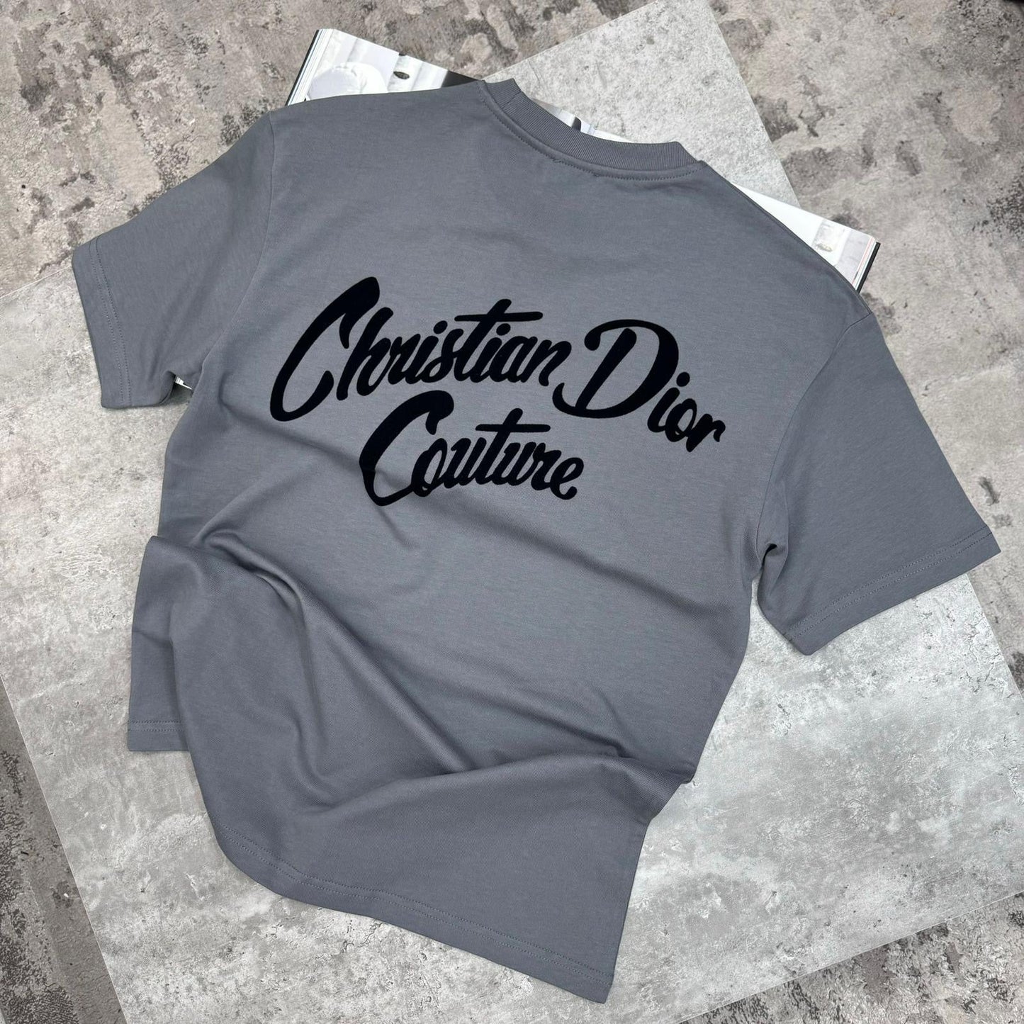 CD- D LOGO T-SHIRT - CHARCOAL