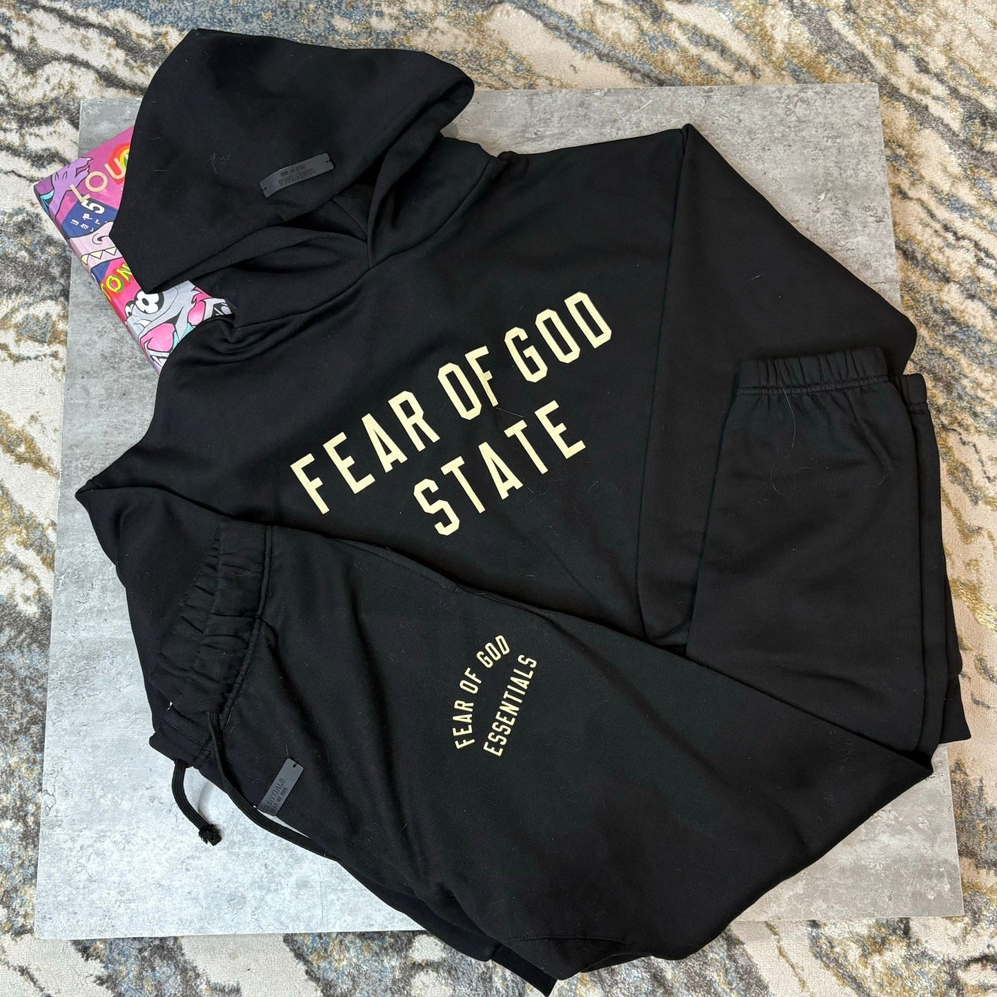 (PRE ORDER) ESSENTIALS FOG SET BLACK -  HOODIE & PANTS