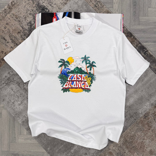 CASA BEACH WAVE T SHIRT - WHITE