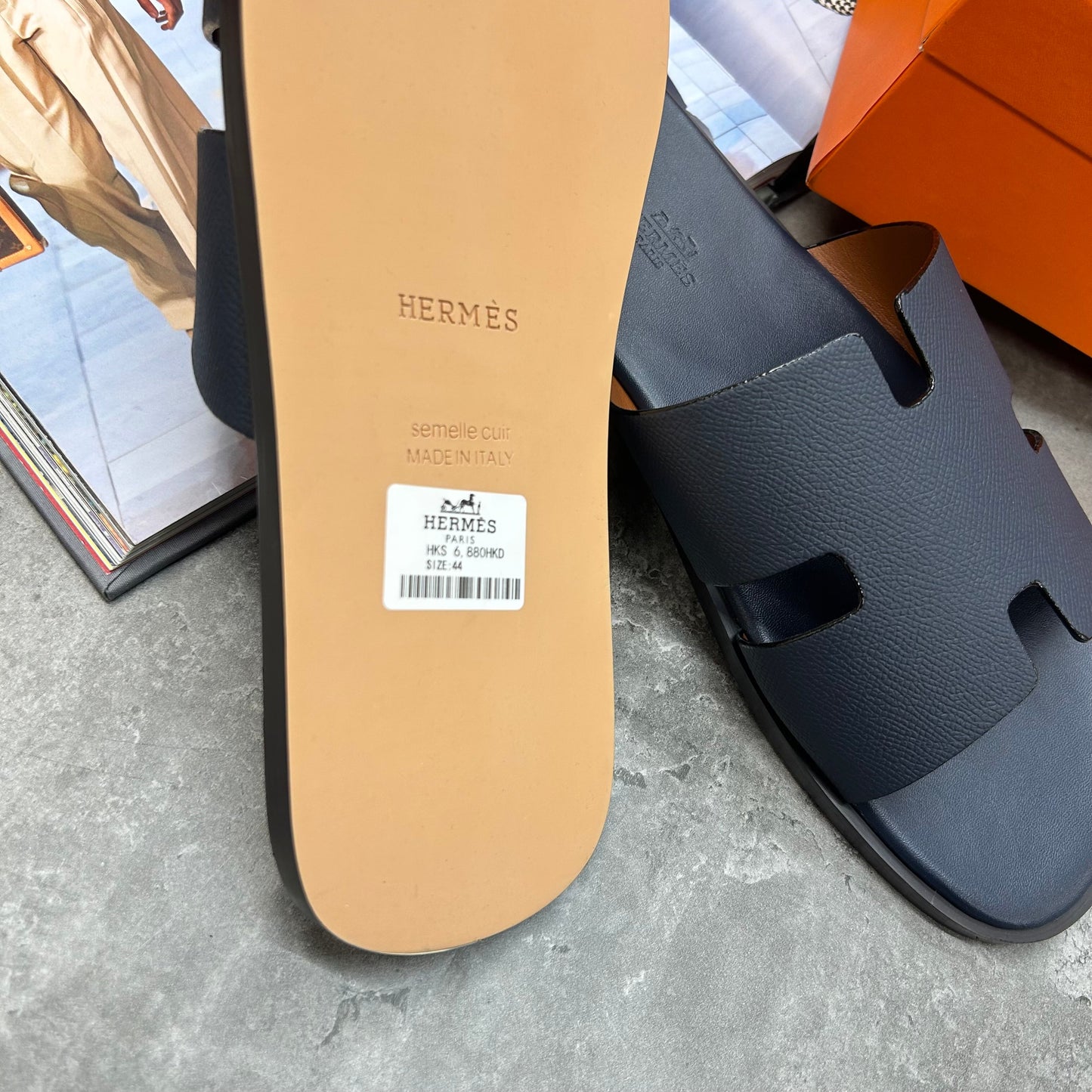 (PRE-ORDER) HERMES - SLIDES - NAVY