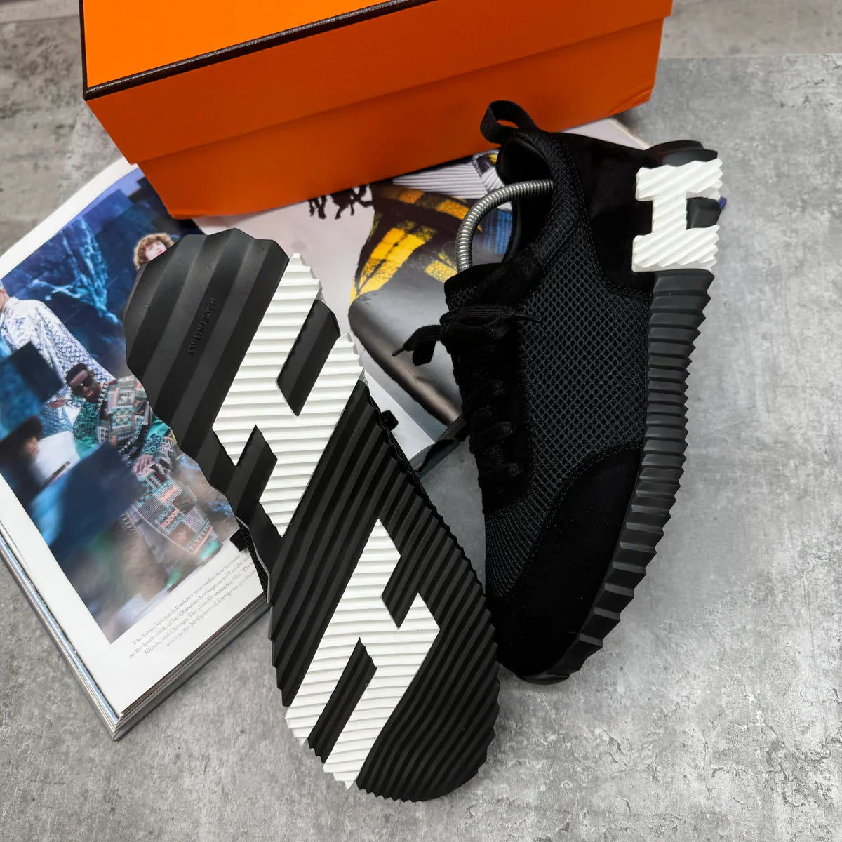 (PRE ORDER) HERMES BOUNCING TRAINERS - BLACK / WHITE