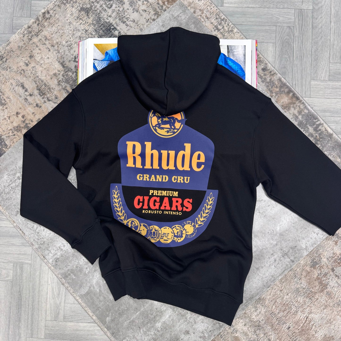 RHU PREMIUM CIGARS HOODIE - BLACK