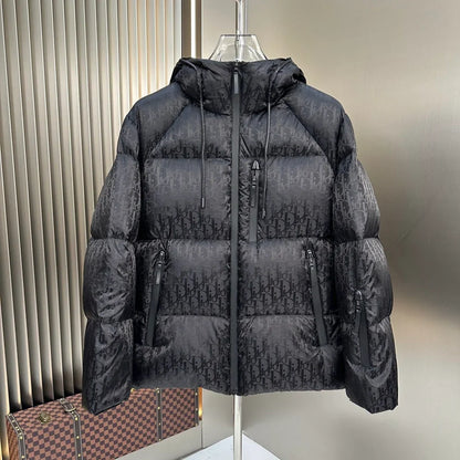 (PRE ORDER) CD OBLIQUE PUFFER COAT - BLACK & GREY