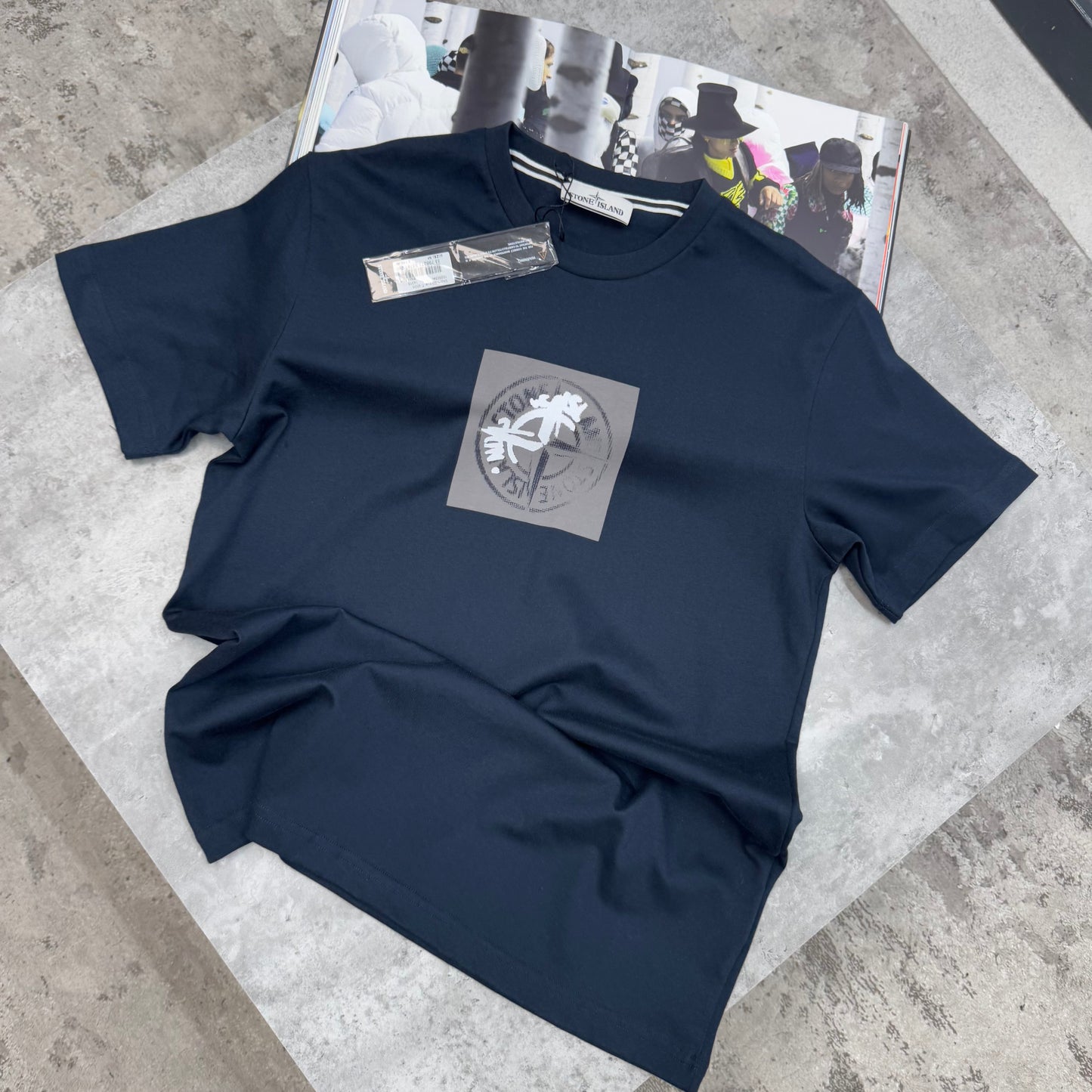 SI - SQUARE LOGO T-SHIRT - NAVY