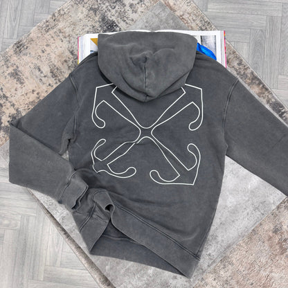 OFF W BUBBLE HOODIE - CHARCOAL