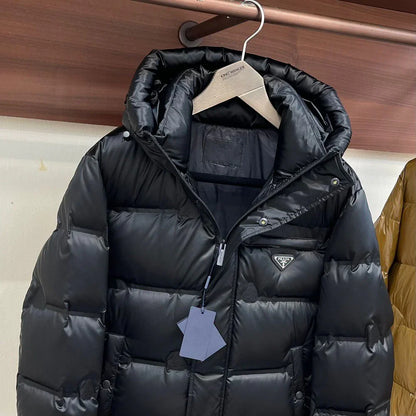 (PRE ORDER) PRADA PUFFER COAT - BLACK