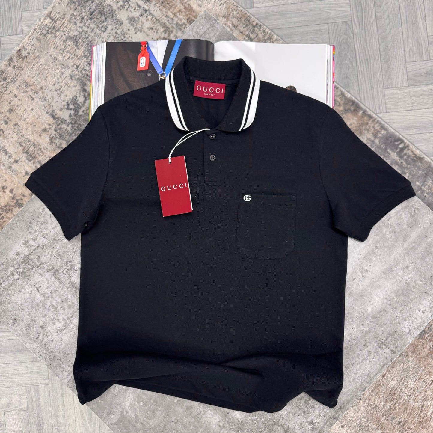 GG POCKET POLO - BLACK