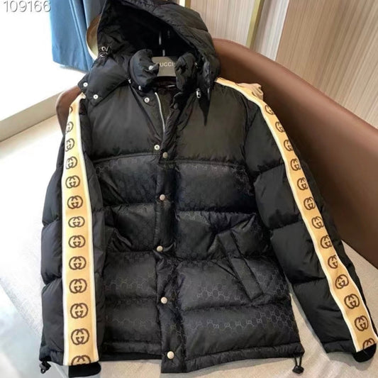 (PRE ORDER) GG PUFFER COAT - BLACK / BROWN