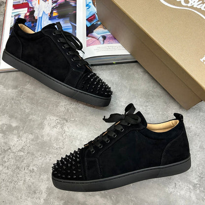 CHRISTIAN LOUBOUTIN LOW SPIKE TRAINERS - BLACK (PRE ORDER)