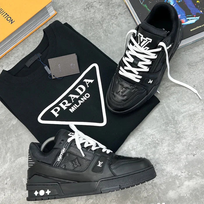 (PRE ORDER) LVE TRAINERS - BLACK / WHITE