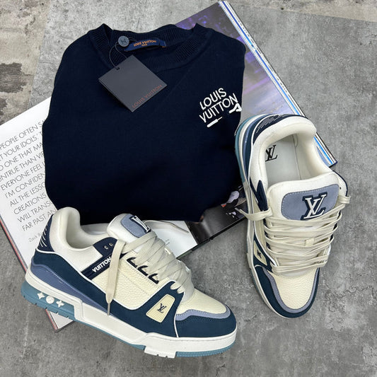 (PRE ORDER) LVE TRAINERS - BLUE / WHITE