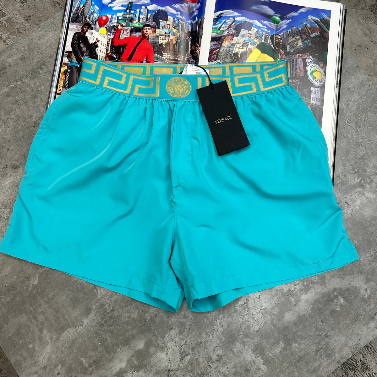 VER SWIM SHORTS - CYAN