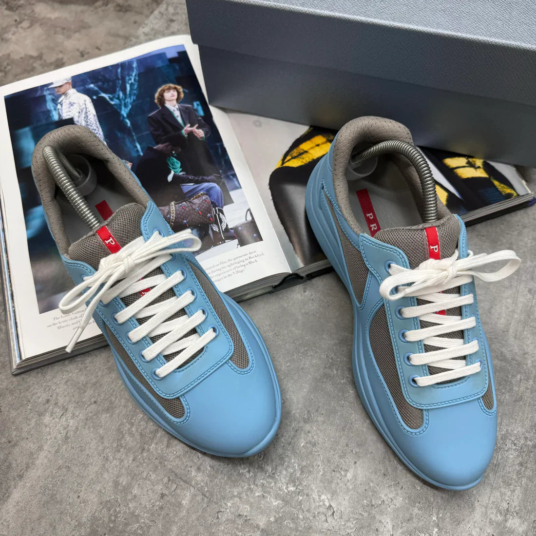 (PRE ORDER) PRADA AMERICAN CUP TRAINER - SKY BLUE