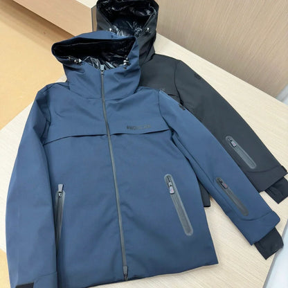 (PRE ORDER) MNCLR GRENOBLE COAT - BLACK & INDIGO