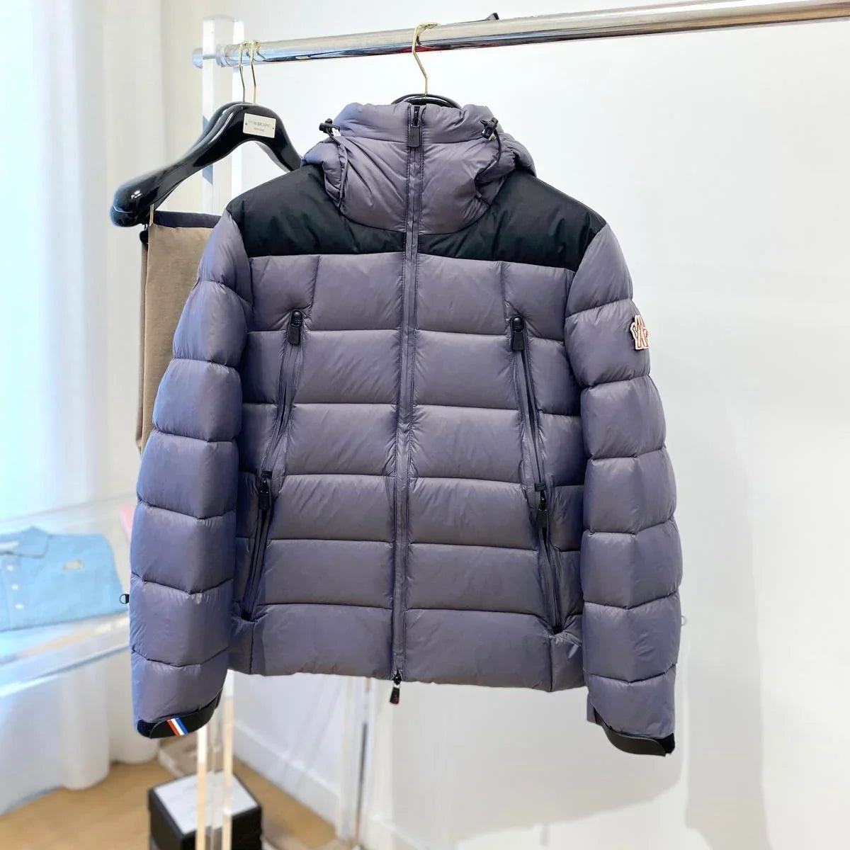 (PRE ORDER) MNCLR GRENOBLE COAT - BLACK, GREY & BLUE