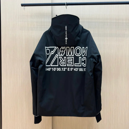 (PRE ORDER) MNCLR GRENOBLE BIG LOGO COAT - BLACK