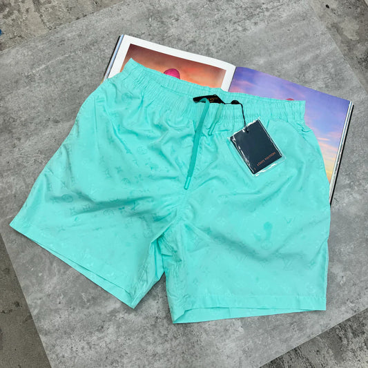 LVE MONOGRAM SWIM SHORTS - MINT