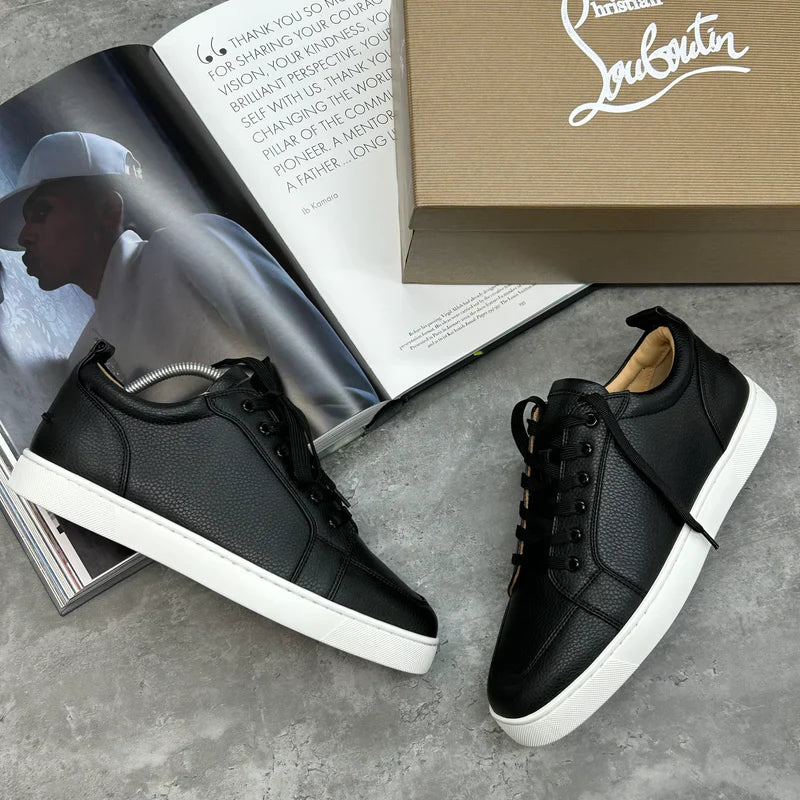 CHRISTIAN LOUBOUTIN TRAINERS - BLACK / WHITE