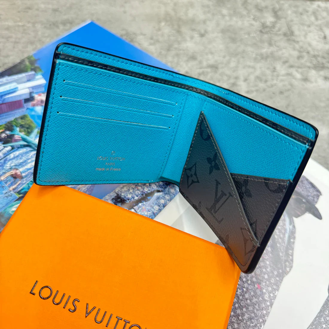 (PRE ORDER) LVE WALLET - GREY / AQUA